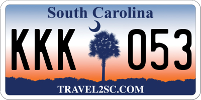 SC license plate KKK053