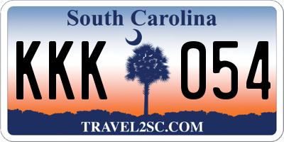 SC license plate KKK054