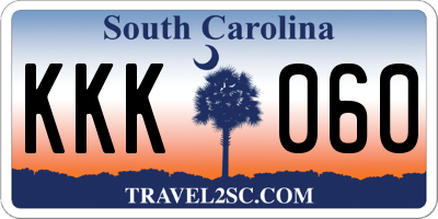SC license plate KKK060
