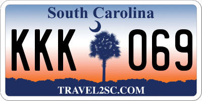SC license plate KKK069