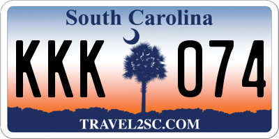 SC license plate KKK074