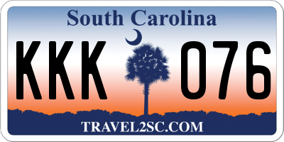 SC license plate KKK076