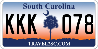 SC license plate KKK078