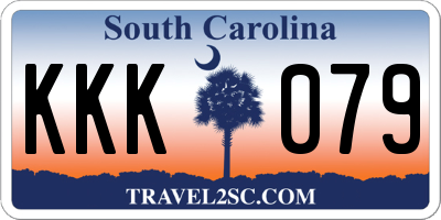 SC license plate KKK079