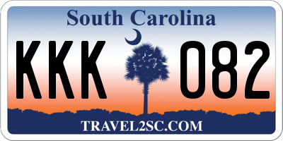 SC license plate KKK082