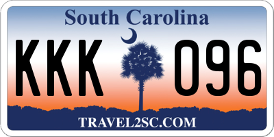 SC license plate KKK096