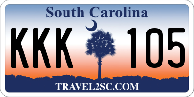 SC license plate KKK105
