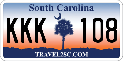 SC license plate KKK108