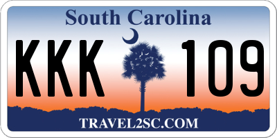 SC license plate KKK109