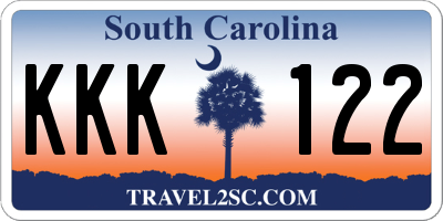 SC license plate KKK122
