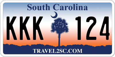 SC license plate KKK124