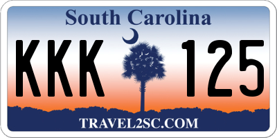 SC license plate KKK125