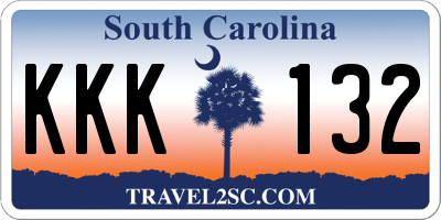 SC license plate KKK132