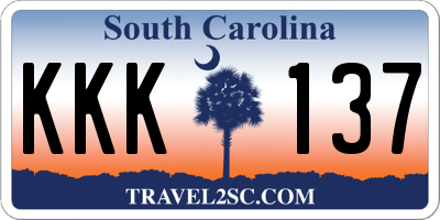 SC license plate KKK137