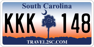 SC license plate KKK148