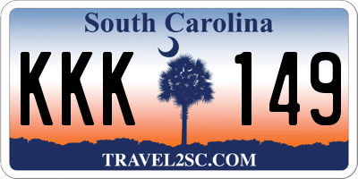 SC license plate KKK149