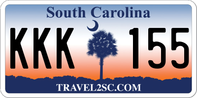 SC license plate KKK155