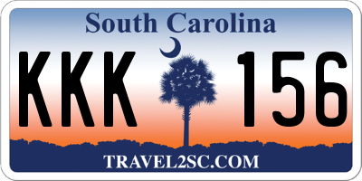 SC license plate KKK156