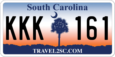 SC license plate KKK161
