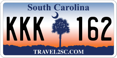SC license plate KKK162