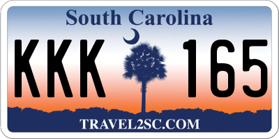 SC license plate KKK165