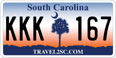 SC license plate KKK167