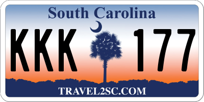 SC license plate KKK177