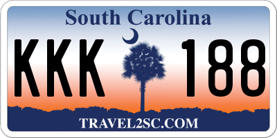 SC license plate KKK188