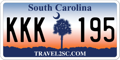 SC license plate KKK195