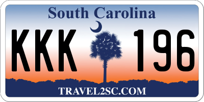 SC license plate KKK196