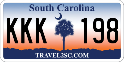 SC license plate KKK198