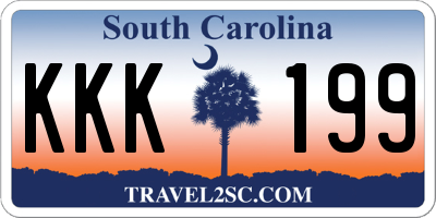 SC license plate KKK199