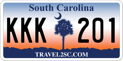 SC license plate KKK201
