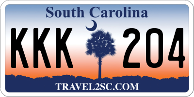 SC license plate KKK204