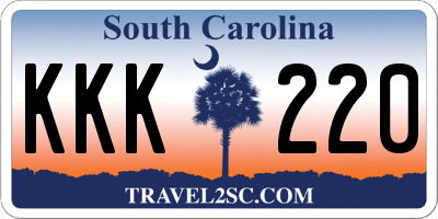 SC license plate KKK220