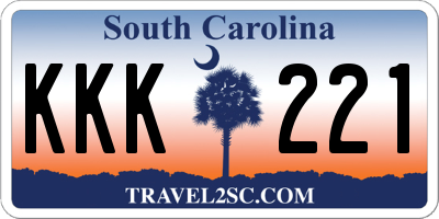 SC license plate KKK221