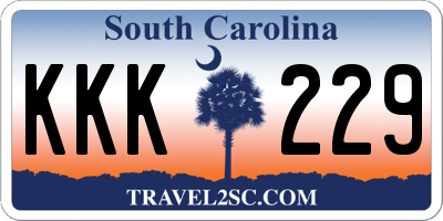 SC license plate KKK229