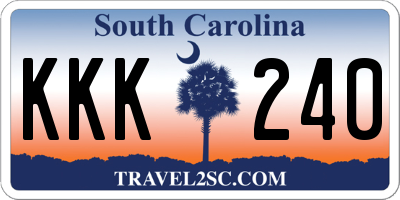 SC license plate KKK240