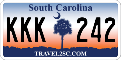 SC license plate KKK242