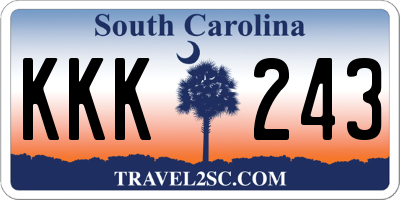 SC license plate KKK243