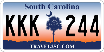 SC license plate KKK244
