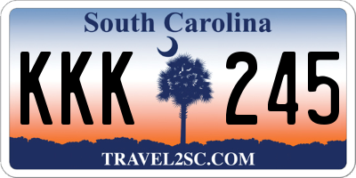 SC license plate KKK245
