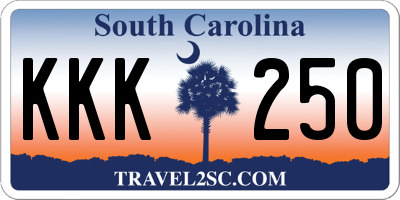 SC license plate KKK250