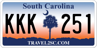 SC license plate KKK251