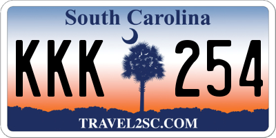 SC license plate KKK254