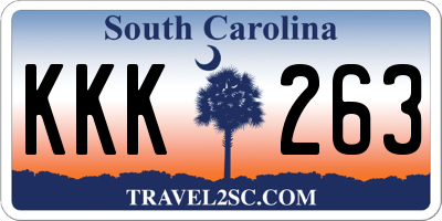 SC license plate KKK263
