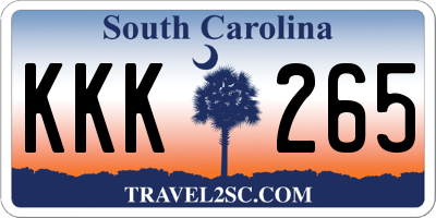SC license plate KKK265