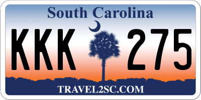 SC license plate KKK275