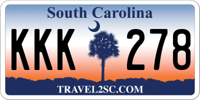 SC license plate KKK278