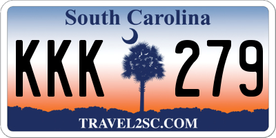 SC license plate KKK279